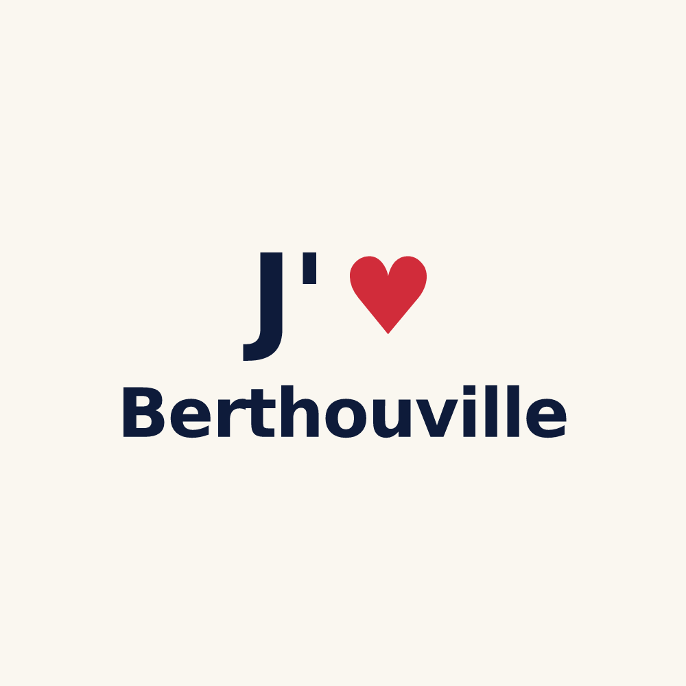 Tasse personnalisée Berthouville — design J'aime Berthouville