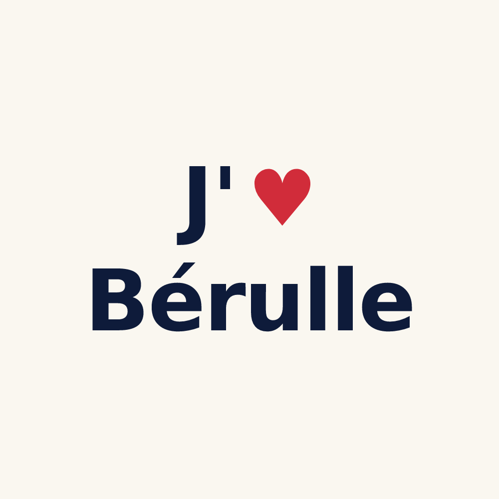 Tasse personnalisée Bérulle — design « J'aime Bérulle » imprimé sur la tasse