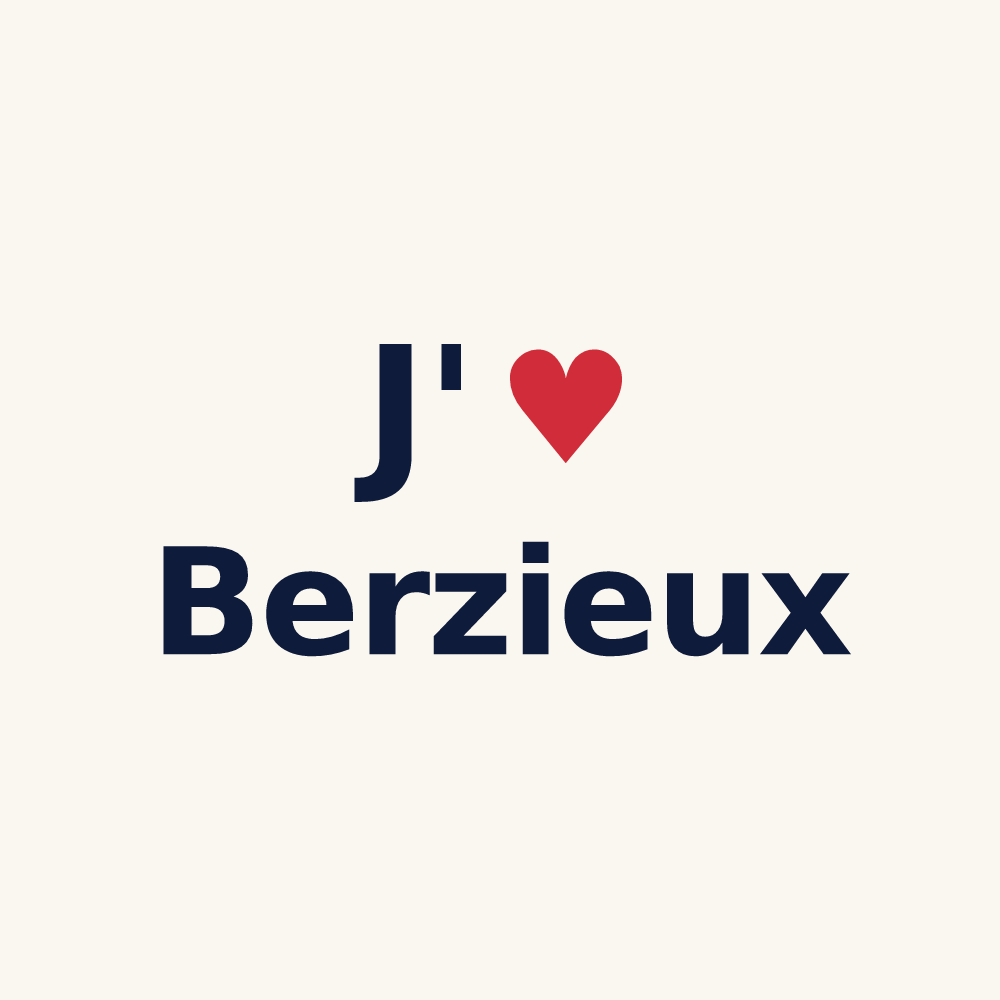Tasse personnalisée Berzieux — design J'aime Berzieux