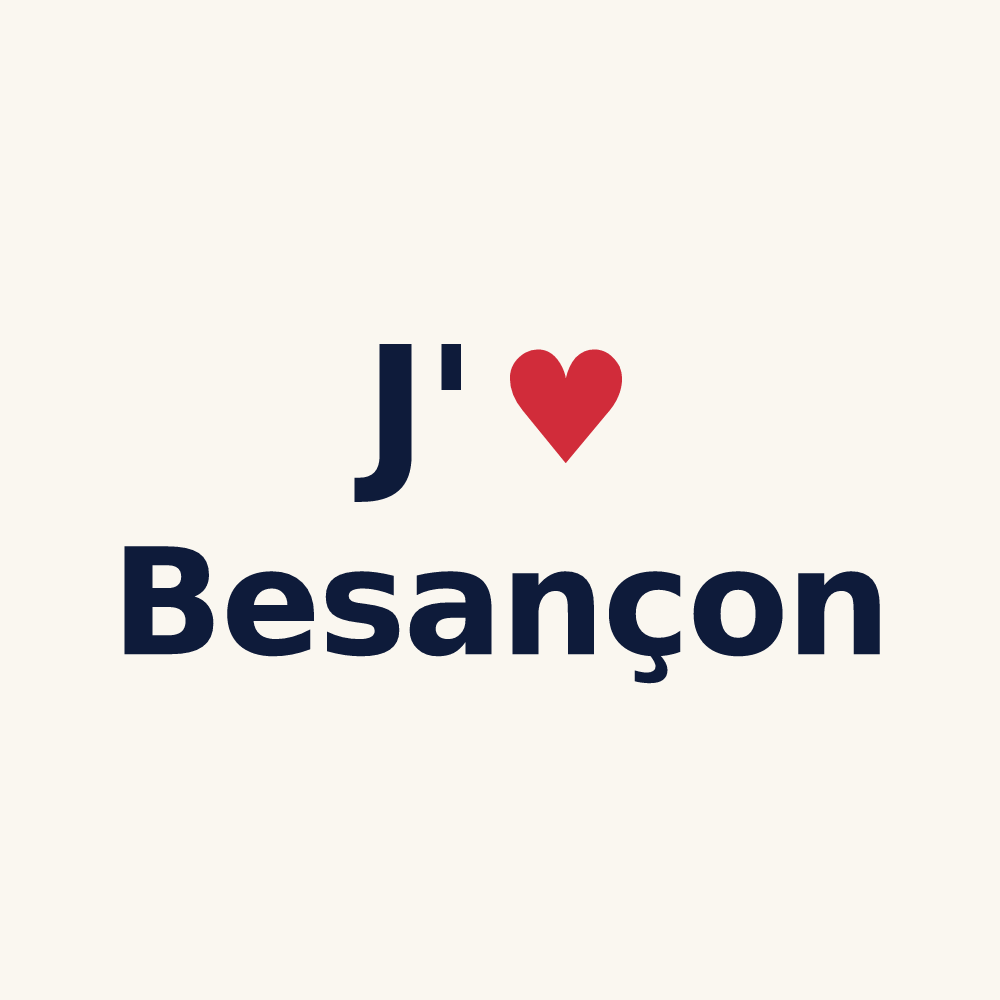 Tasse personnalisée Besançon — design J'aime Besançon