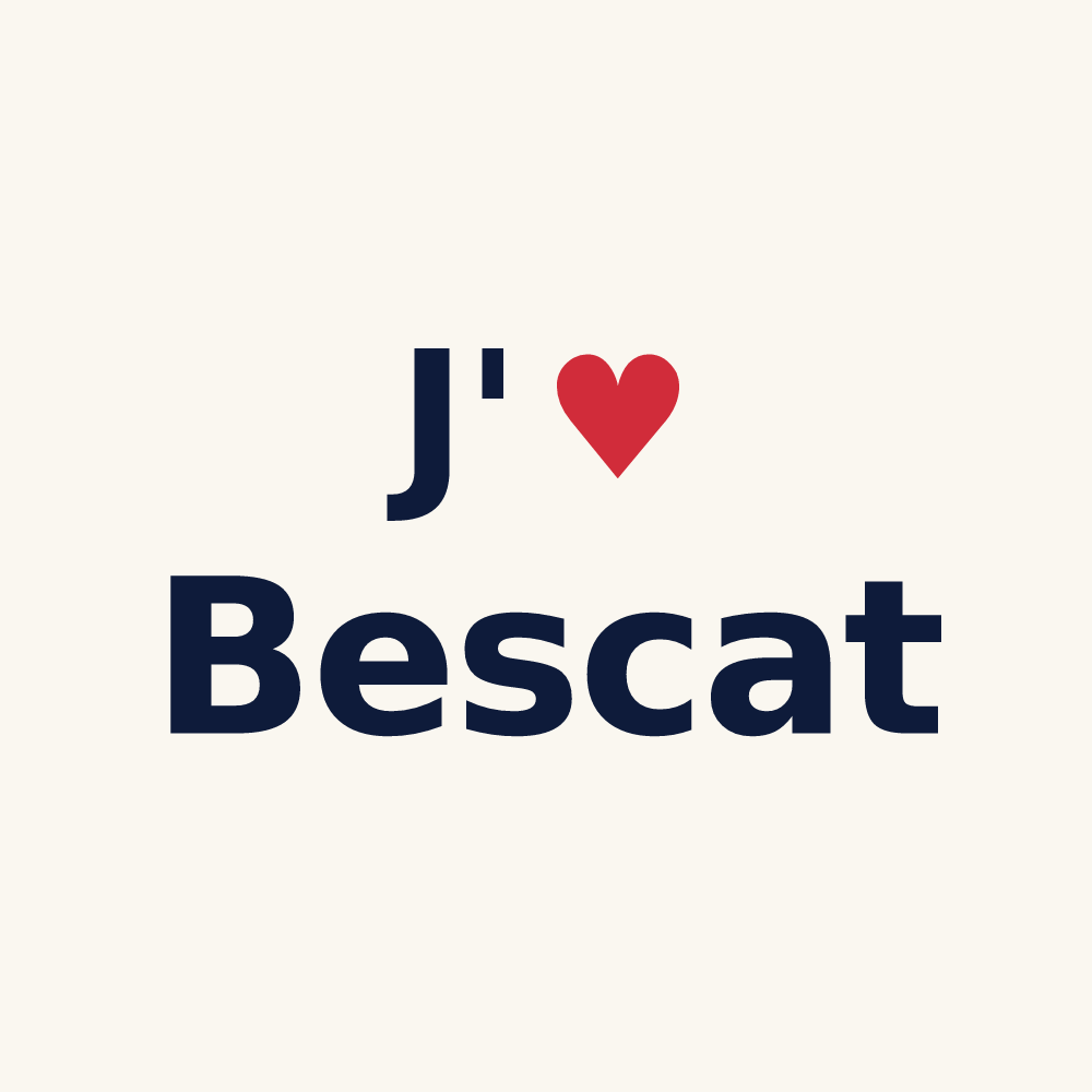 Tasse personnalisée Bescat — design J'aime Bescat