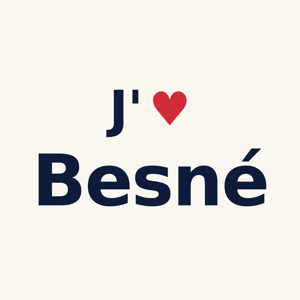 Tasse personnalisée Besné — design J'aime Besné