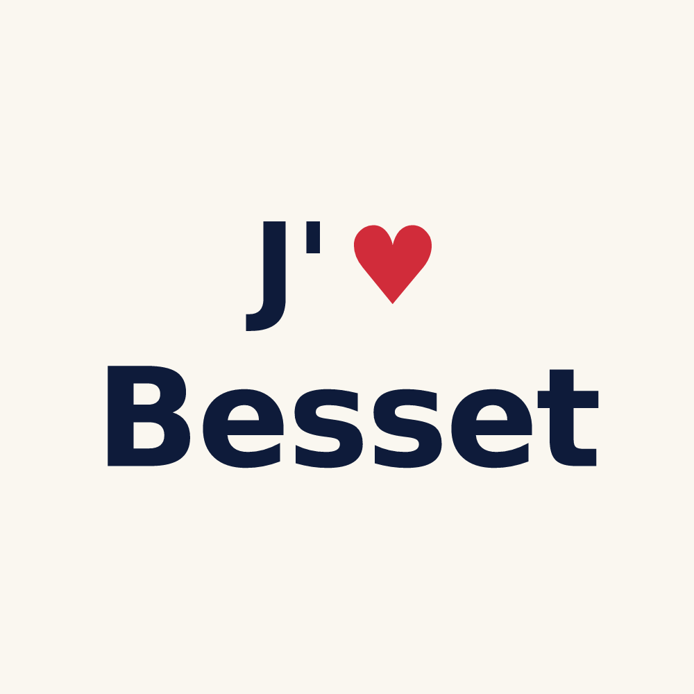 Tasse personnalisée Besset — design J'aime Besset