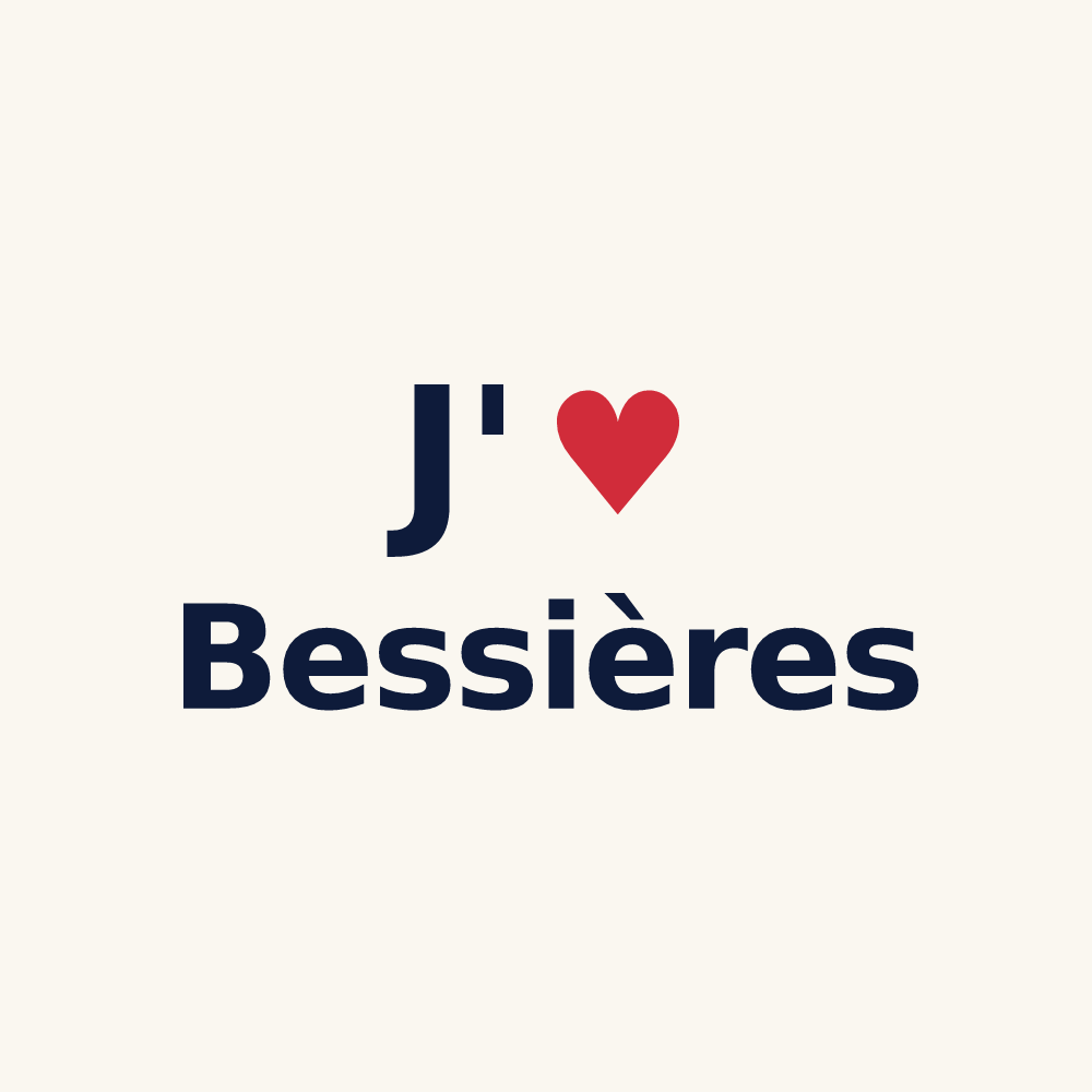 Tasse personnalisée Bessières — design « J'aime Bessières » imprimé sur la tasse
