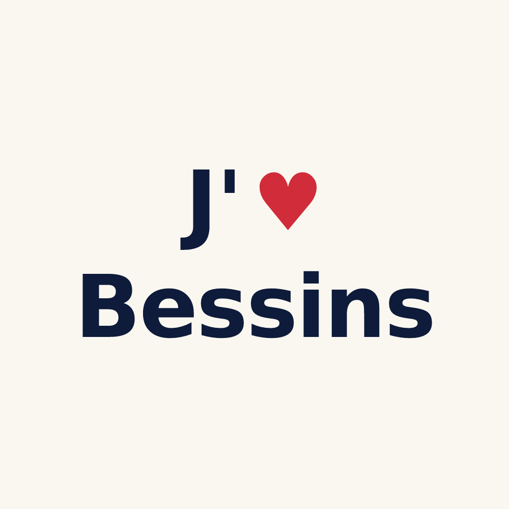 Tasse personnalisée Bessins — design J'aime Bessins