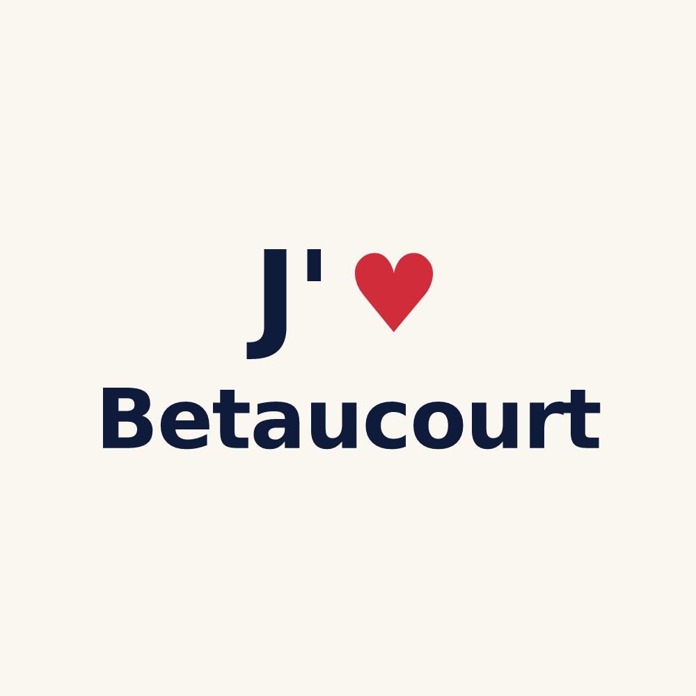 Tasse personnalisée Betaucourt — design J'aime Betaucourt