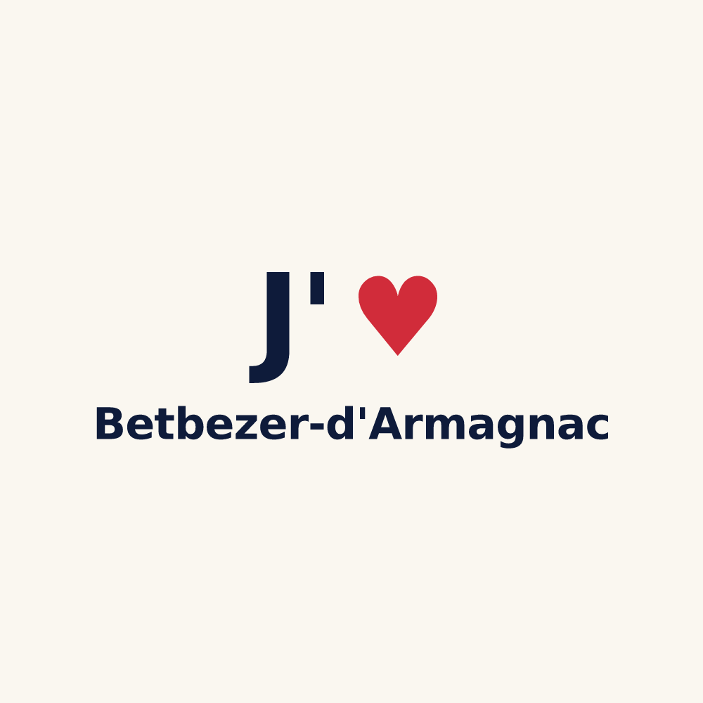 Tasse personnalisée Betbezer-d'Armagnac — design J'aime Betbezer-d'Armagnac