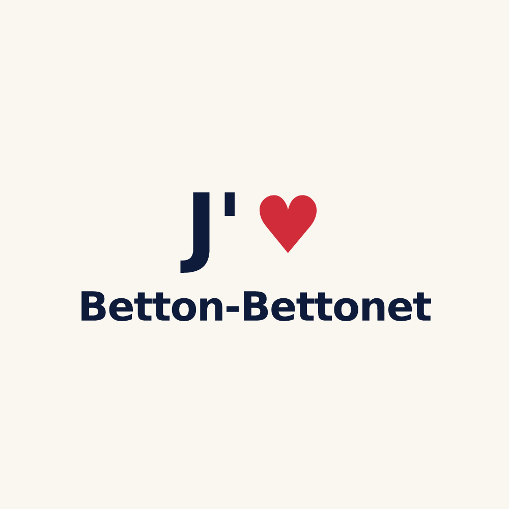 Tasse personnalisée Betton-Bettonet — design « J'aime Betton-Bettonet » imprimé sur la tasse