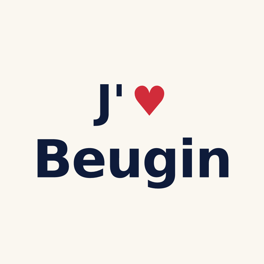 Tasse personnalisée Beugin — design J'aime Beugin