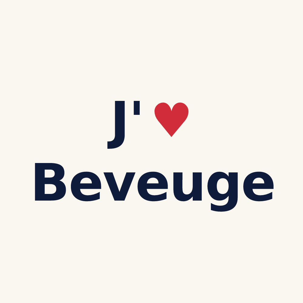 Tasse personnalisée Beveuge — design J'aime Beveuge