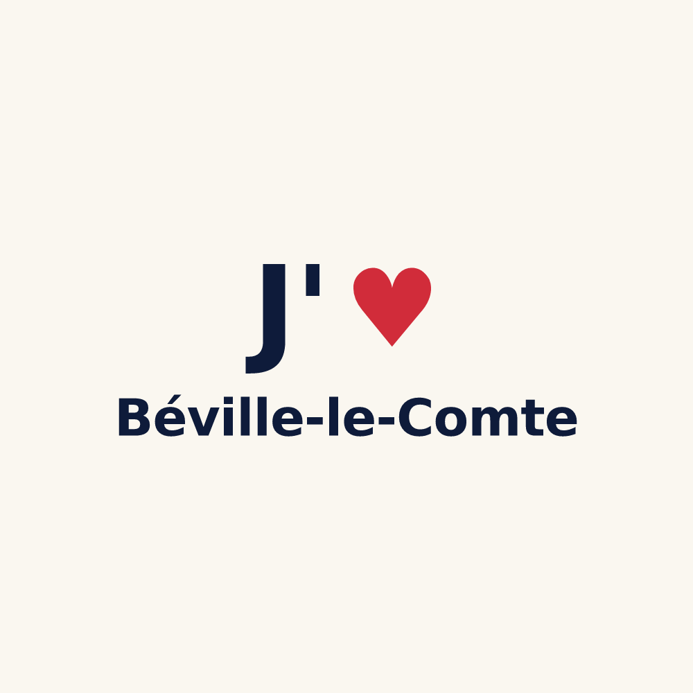 Tasse personnalisée Béville-le-Comte — design J'aime Béville-le-Comte