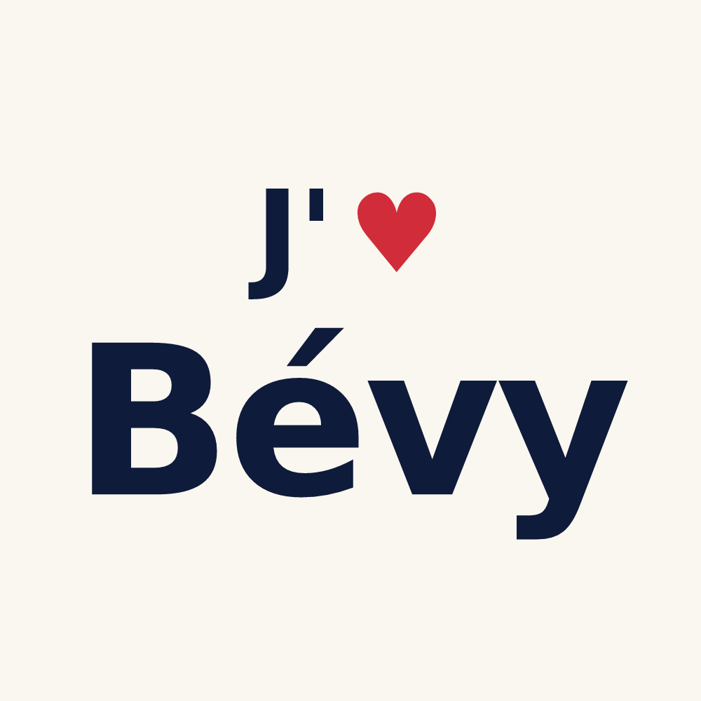 Tasse personnalisée Bévy — design J'aime Bévy