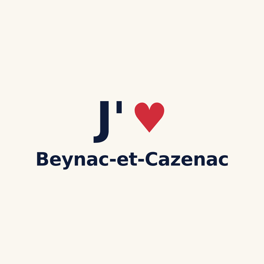 Tasse personnalisée Beynac-et-Cazenac — design J'aime Beynac-et-Cazenac
