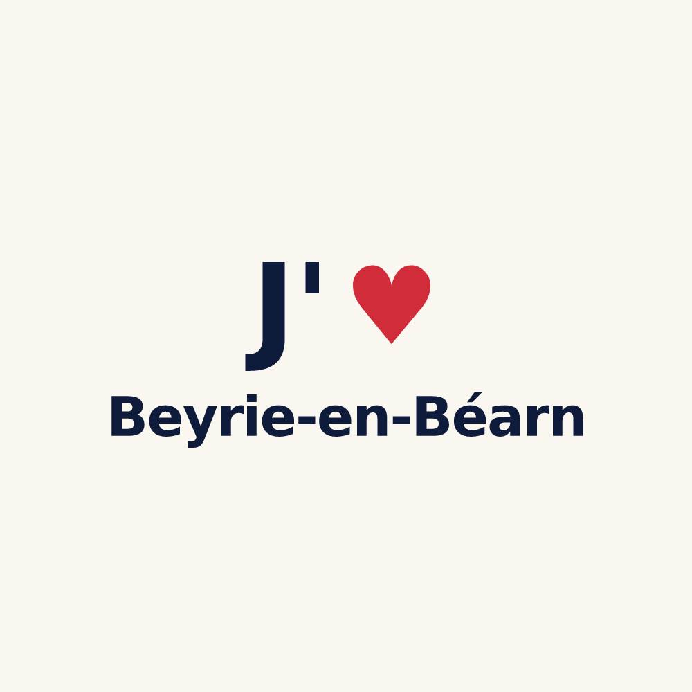 Tasse personnalisée Beyrie-en-Béarn — design J'aime Beyrie-en-Béarn