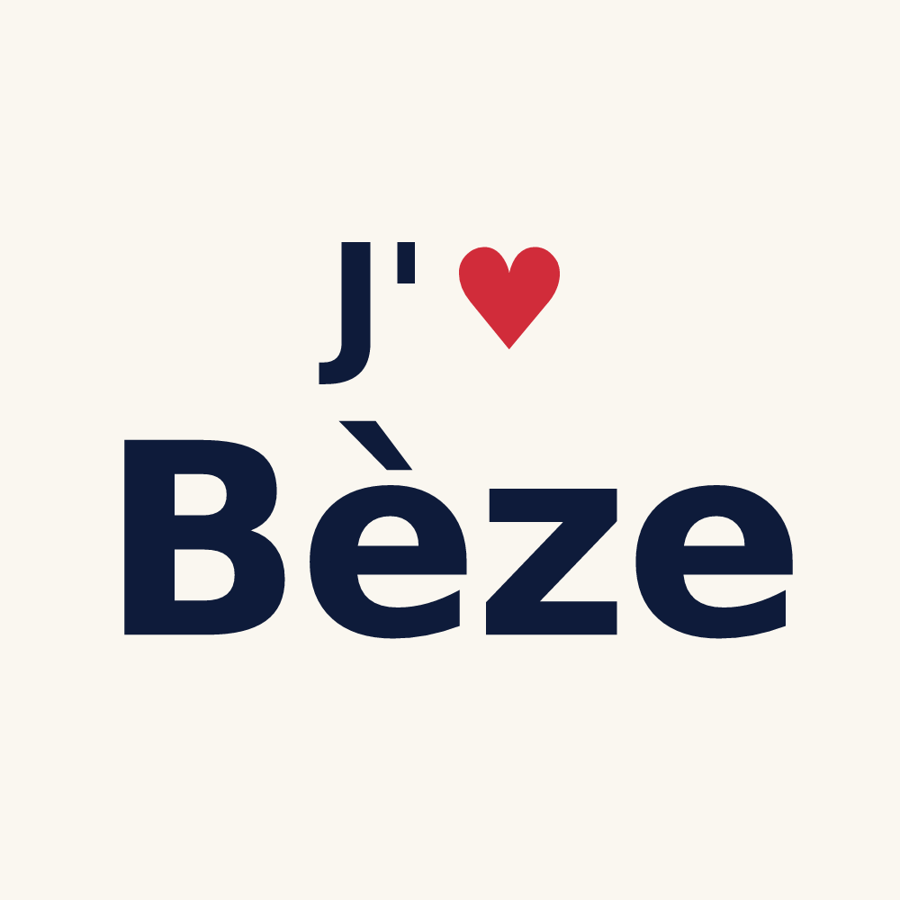 Tasse personnalisée Bèze — design « J'aime Bèze » imprimé sur la tasse