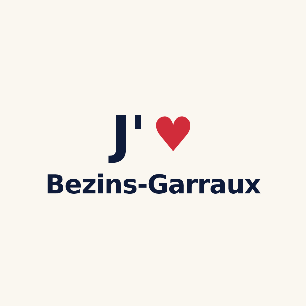 Tasse personnalisée Bezins-Garraux — design J'aime Bezins-Garraux