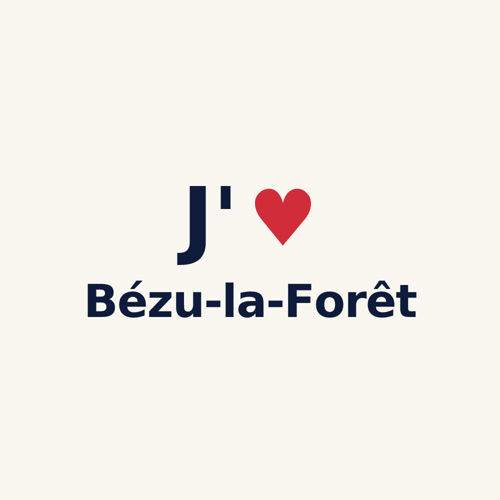 Tasse personnalisée Bézu-la-Forêt — design J'aime Bézu-la-Forêt