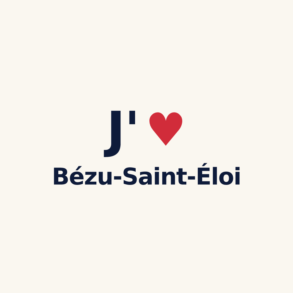 Tasse personnalisée Bézu-Saint-Éloi — design J'aime Bézu-Saint-Éloi