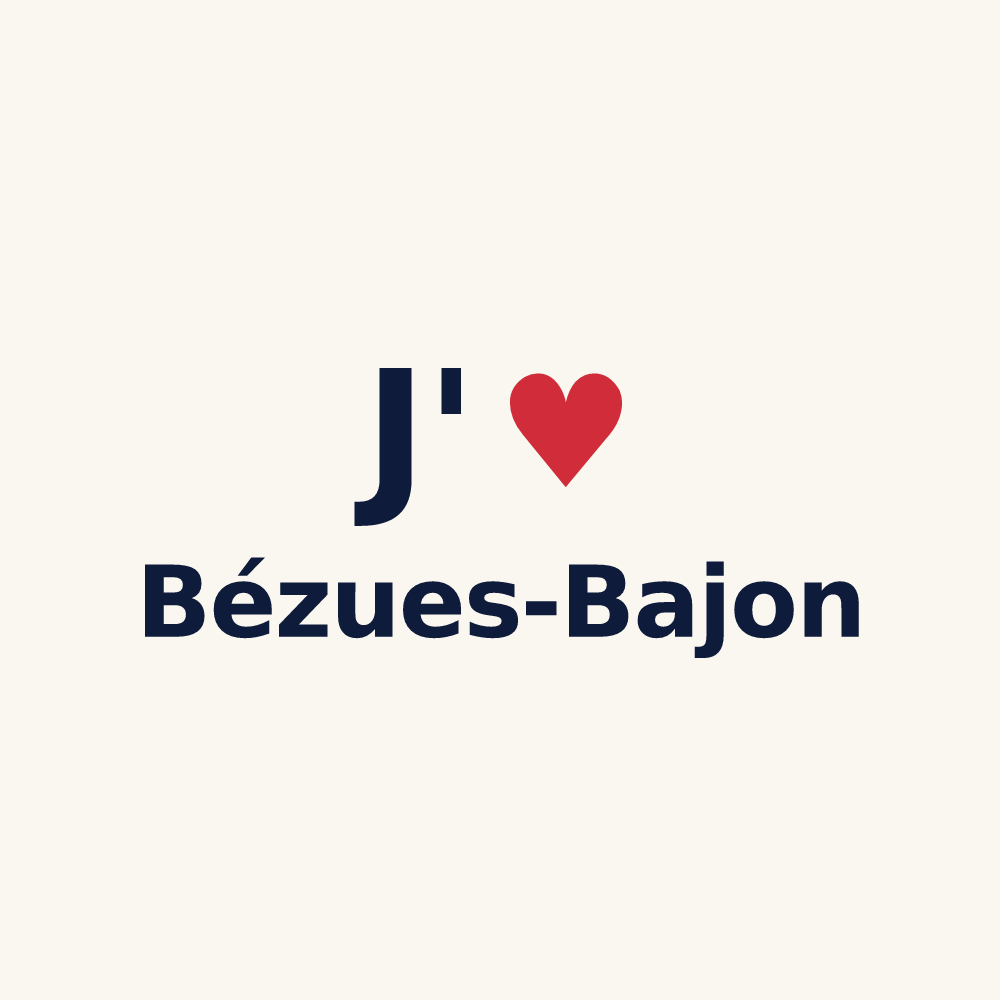 Tasse personnalisée Bézues-Bajon — design J'aime Bézues-Bajon