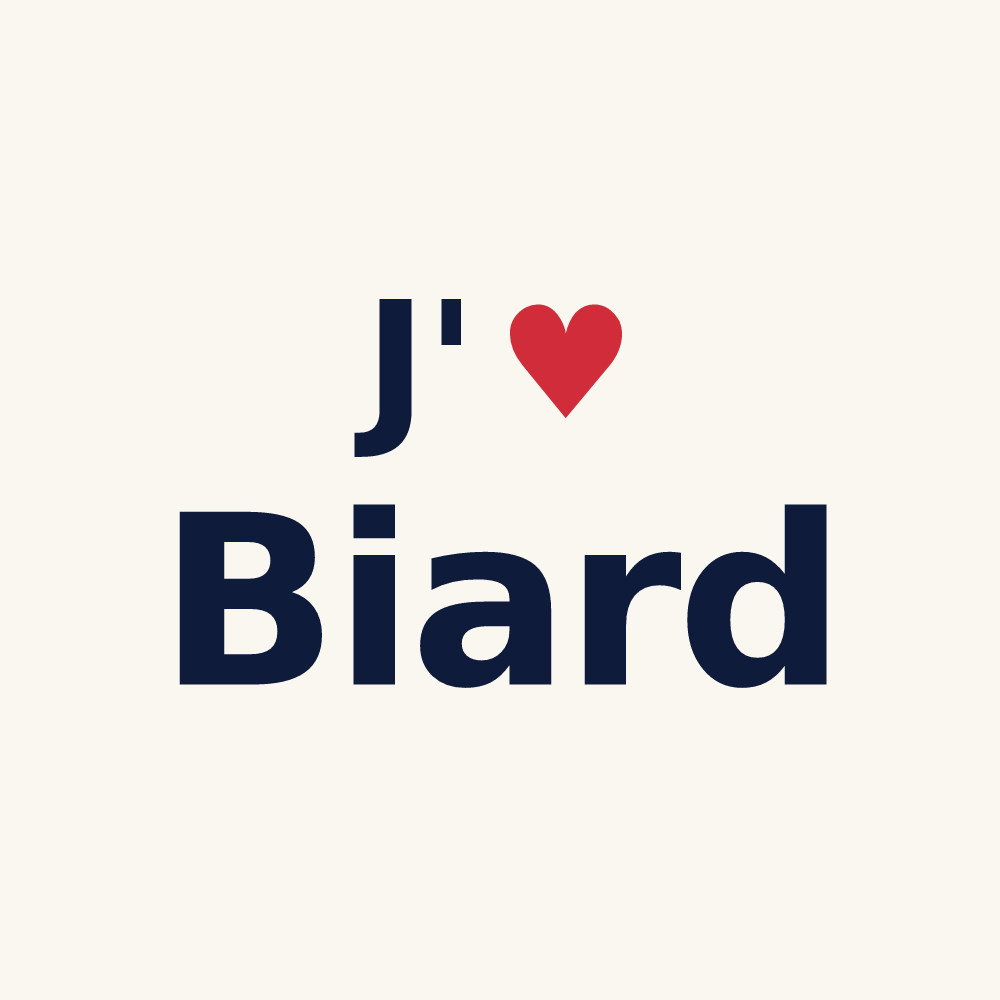 Tasse personnalisée Biard — design J'aime Biard