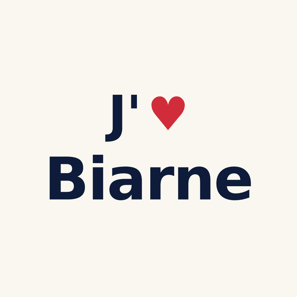 Tasse personnalisée Biarne — design J'aime Biarne
