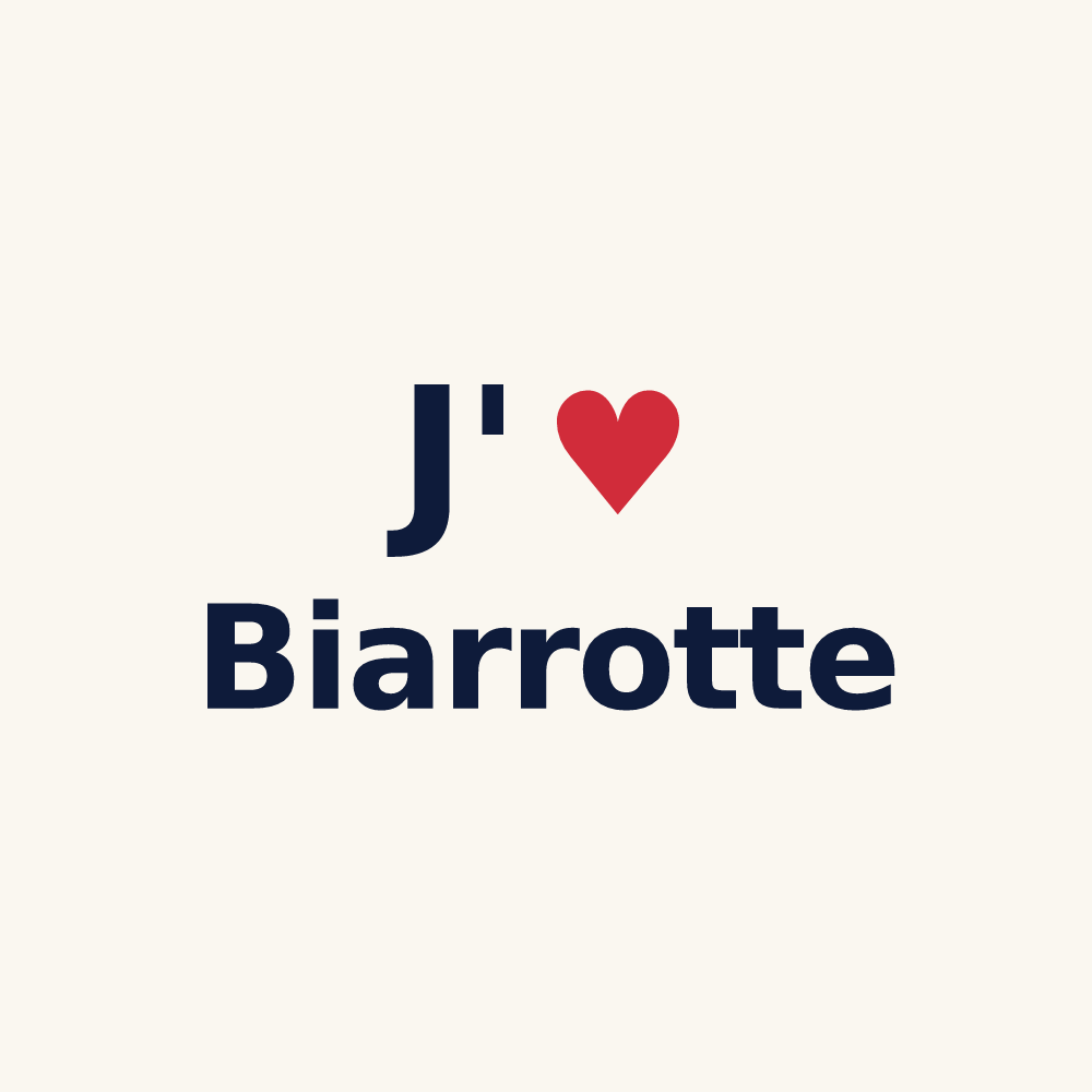 Tasse personnalisée Biarrotte — design J'aime Biarrotte