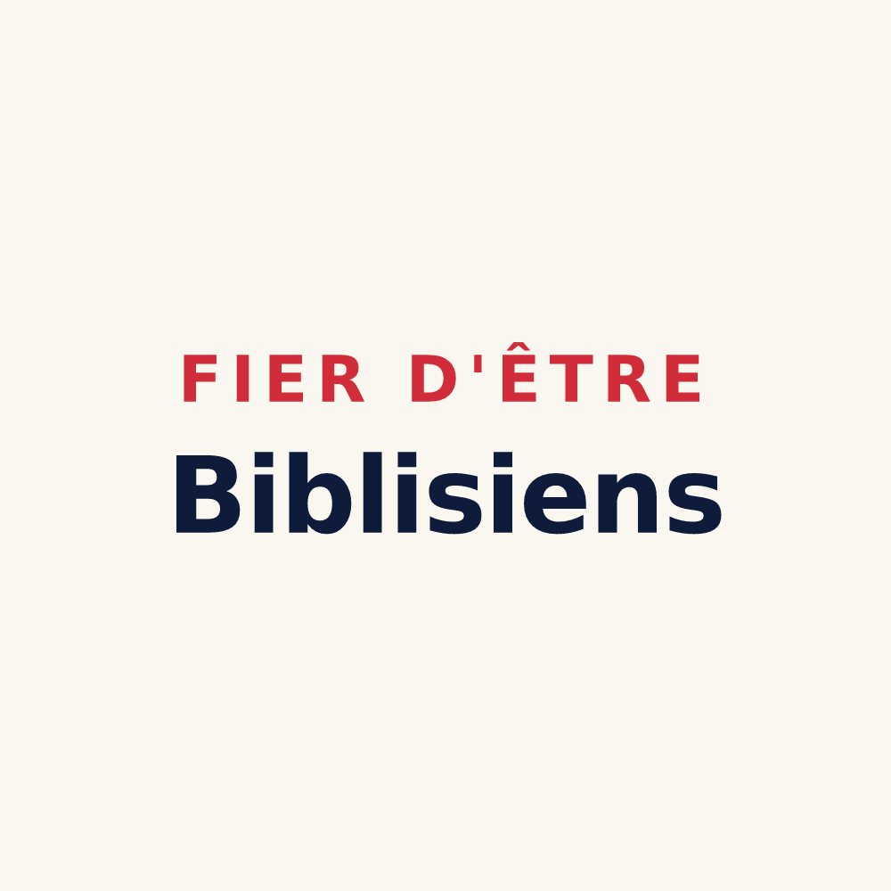 Tasse « Fier d'être Biblisiens » — design pour Biblisheim