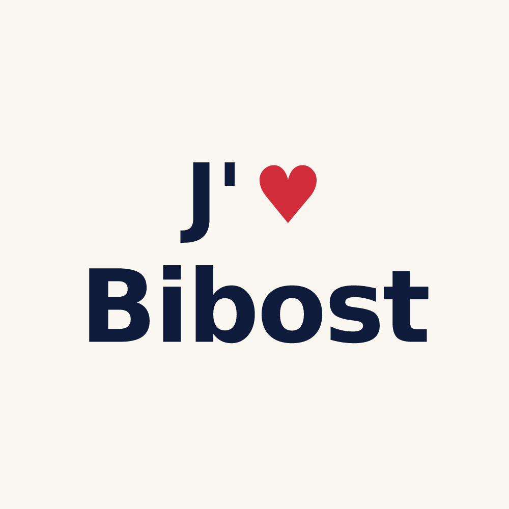 Tasse personnalisée Bibost — design J'aime Bibost