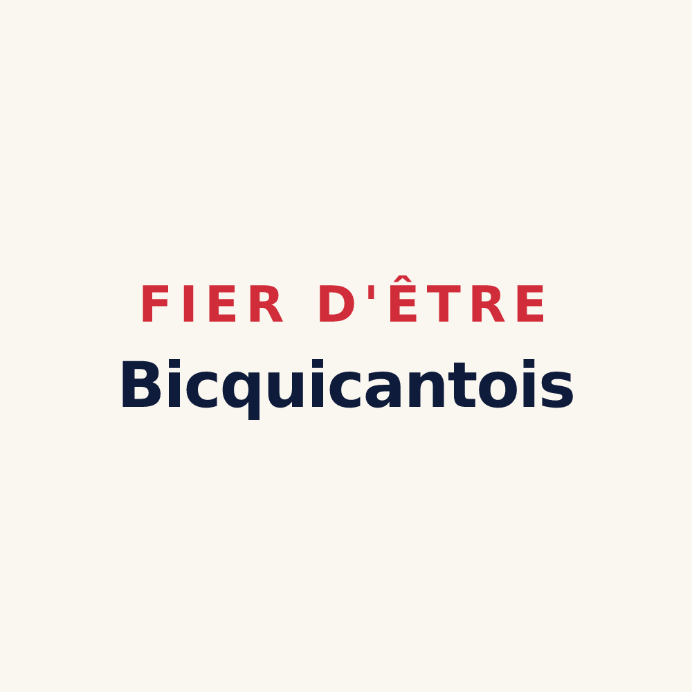 Tasse « Fier d'être Bicquicantois » — design pour Bicqueley