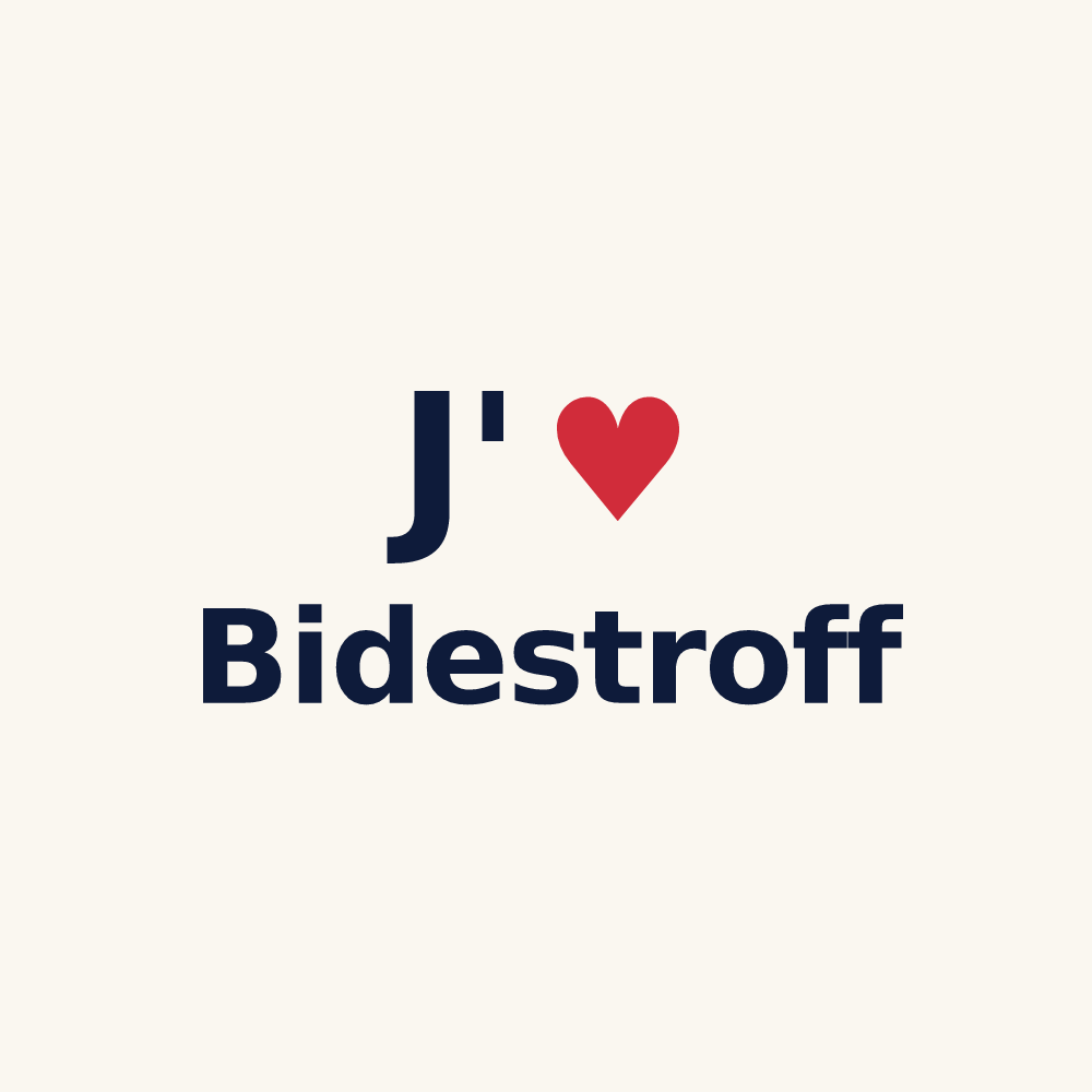 Tasse personnalisée Bidestroff — design J'aime Bidestroff