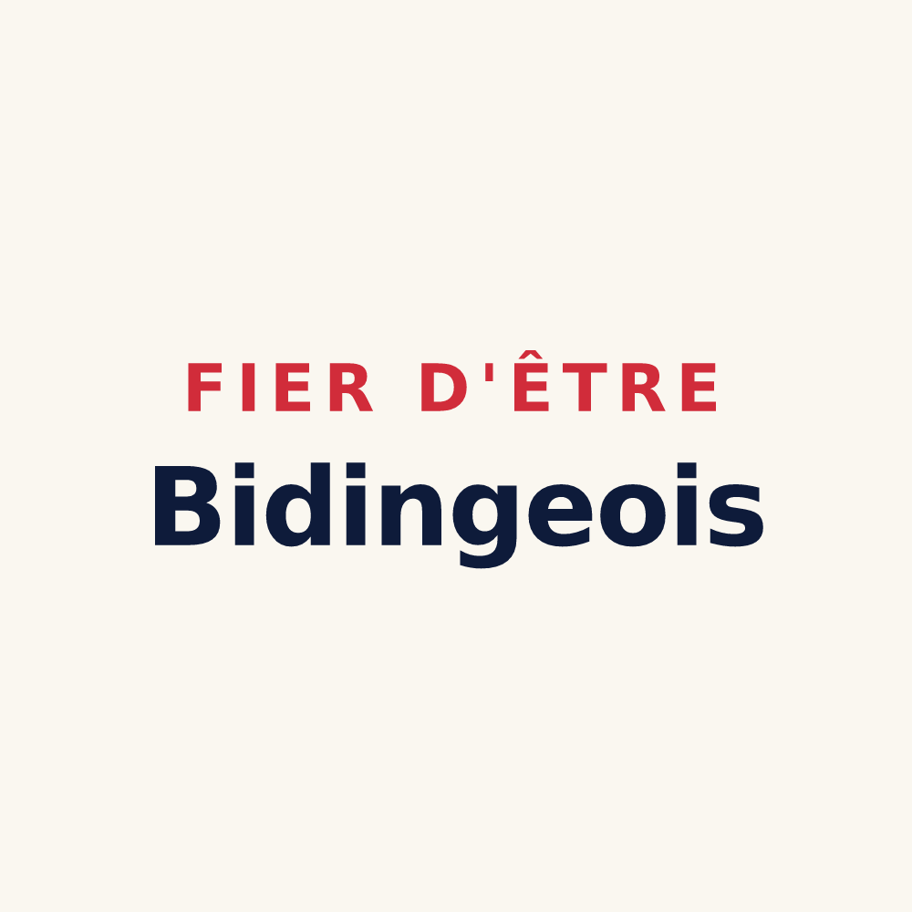 Tasse « Fier d'être Bidingeois » — design pour Biding