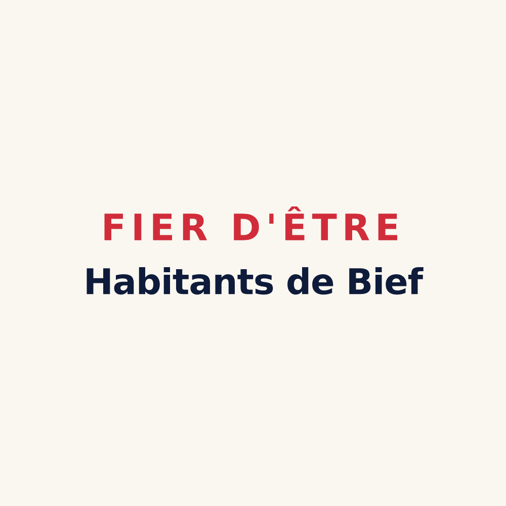 Tasse « Fier d'être Habitants de Bief » — design pour Bief