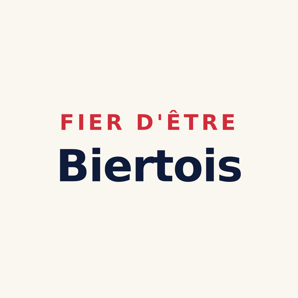 Tasse « Fier d'être Biertois » — design pour Biert