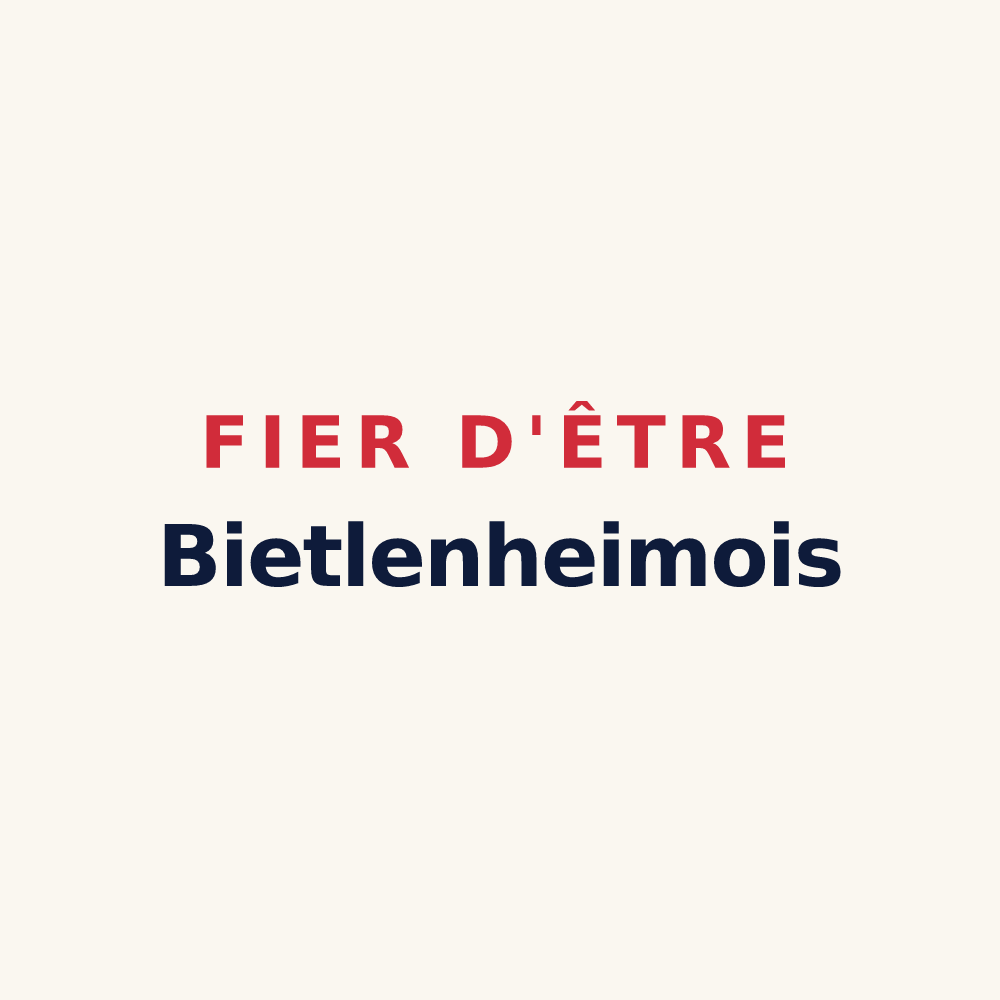 Tasse « Fier d'être Bietlenheimois » — design pour Bietlenheim