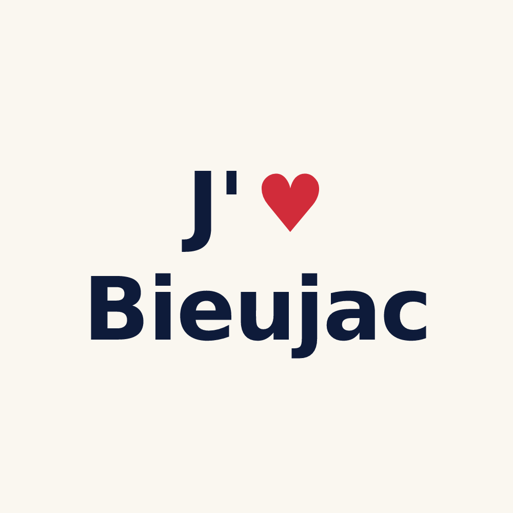 Tasse personnalisée Bieujac — design J'aime Bieujac
