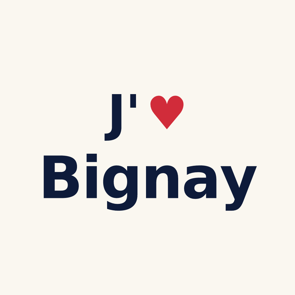 Tasse personnalisée Bignay — design J'aime Bignay