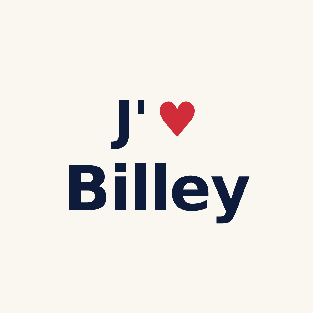 Tasse personnalisée Billey — design J'aime Billey