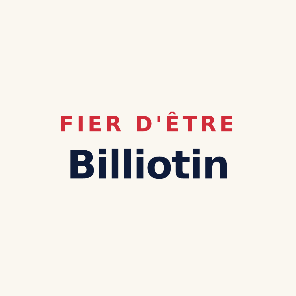 Tasse « Fier d'être Billiotin » — design pour Billiers