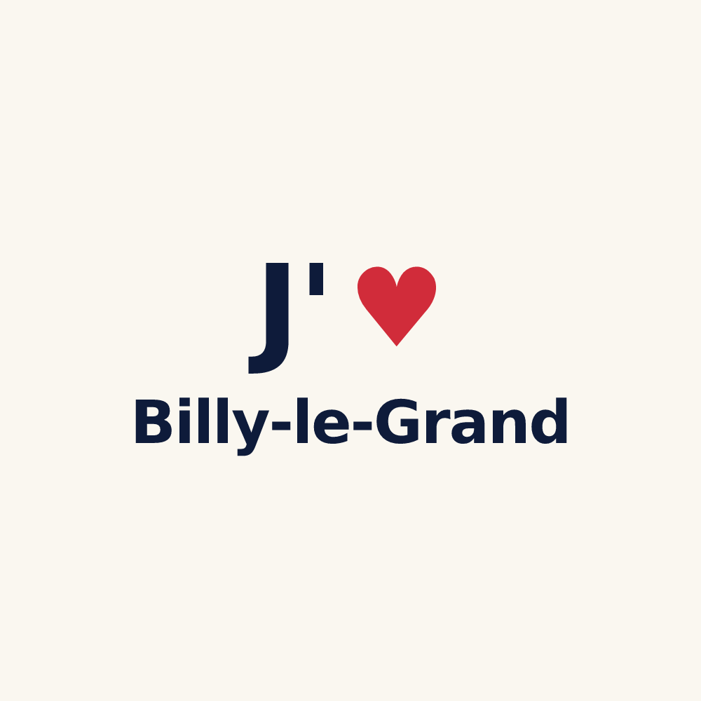 Tasse personnalisée Billy-le-Grand — design J'aime Billy-le-Grand
