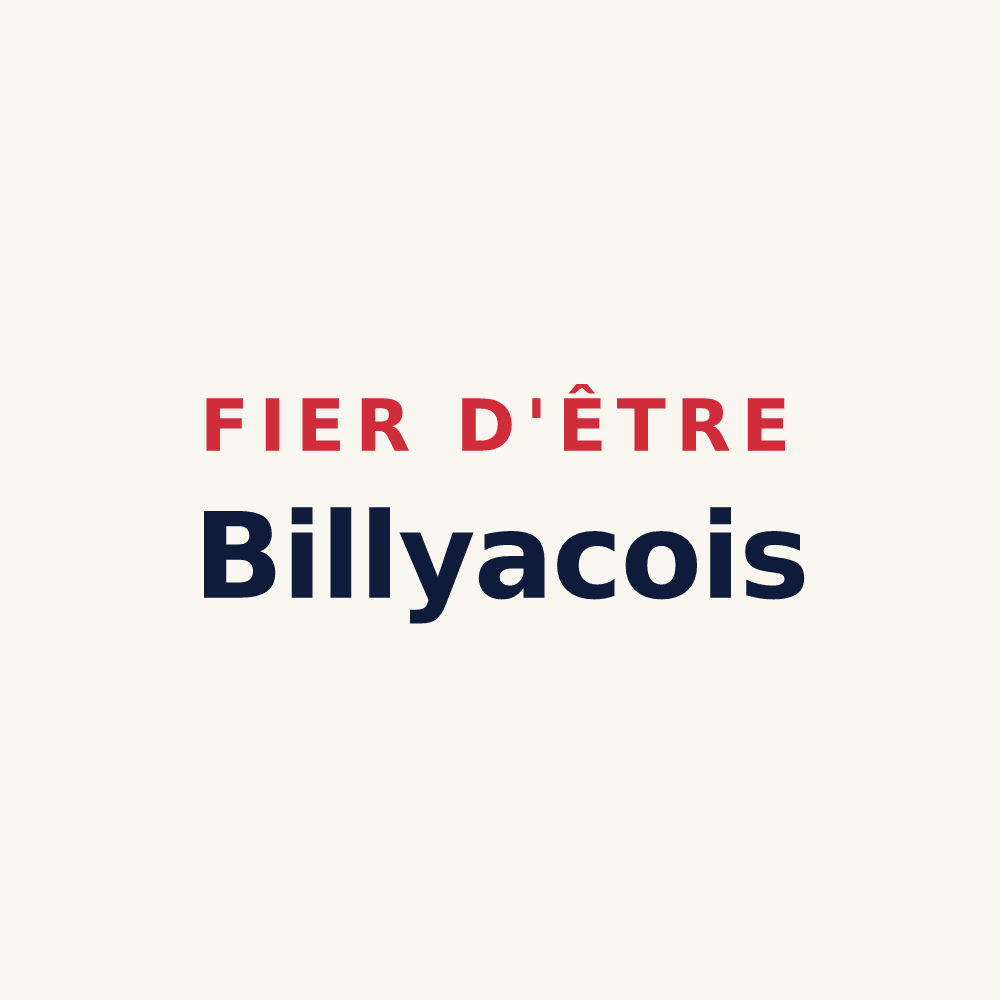 Tasse « Fier d'être Billyacois » — design pour Billy-sur-Ourcq