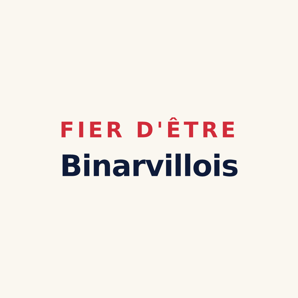 Tasse « Fier d'être Binarvillois » — design pour Binarville