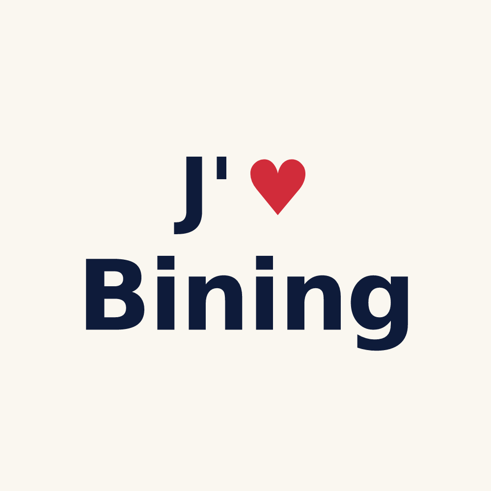 Tasse personnalisée Bining — design J'aime Bining