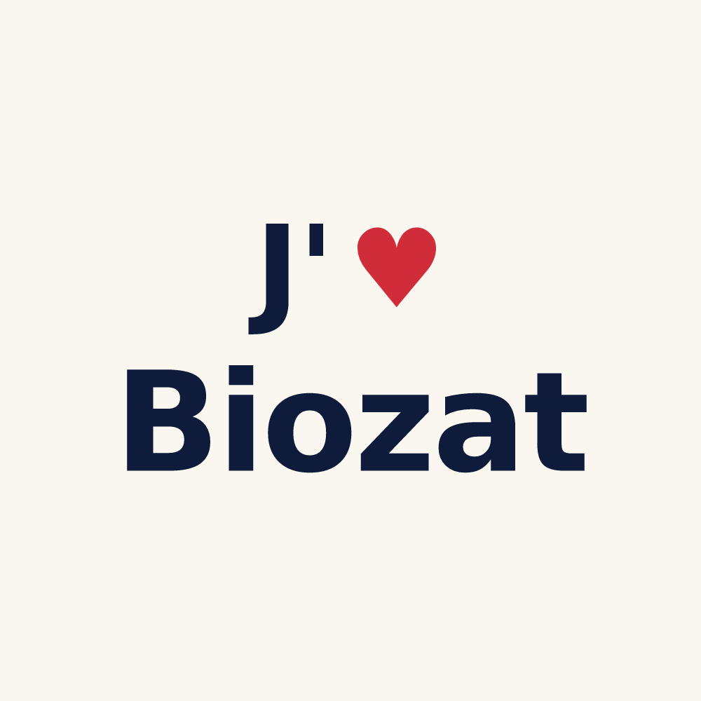 Tasse personnalisée Biozat — design J'aime Biozat
