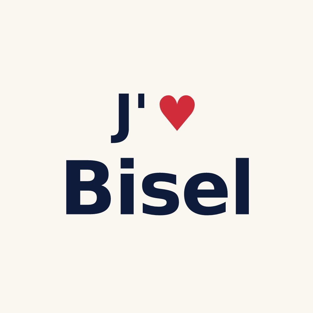 Tasse personnalisée Bisel — design J'aime Bisel