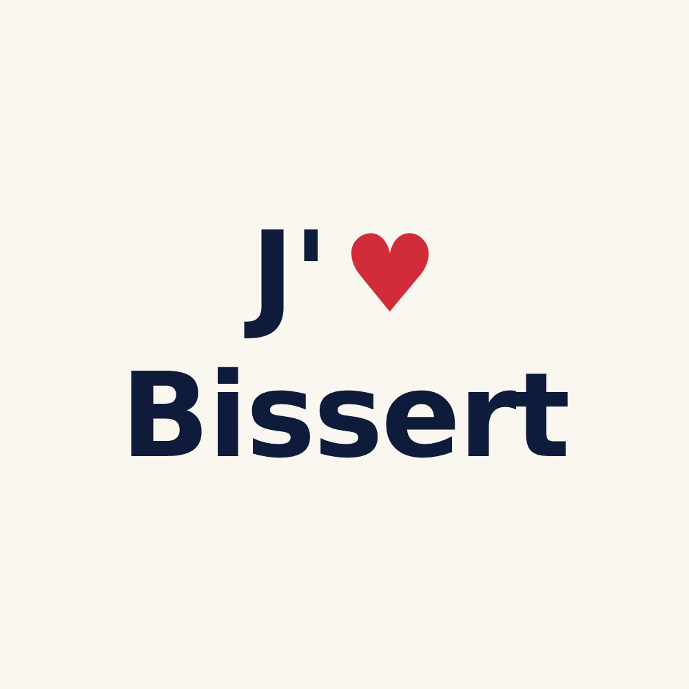 Tasse personnalisée Bissert — design J'aime Bissert