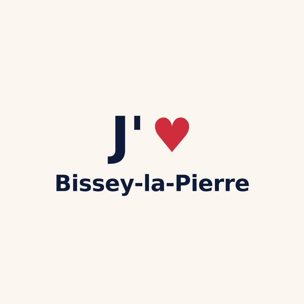 Tasse personnalisée Bissey-la-Pierre — design J'aime Bissey-la-Pierre