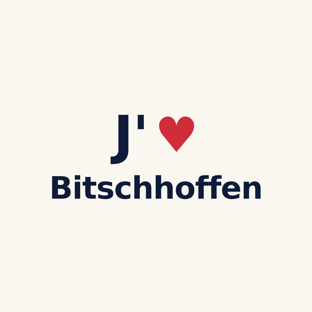 Tasse personnalisée Bitschhoffen — design J'aime Bitschhoffen