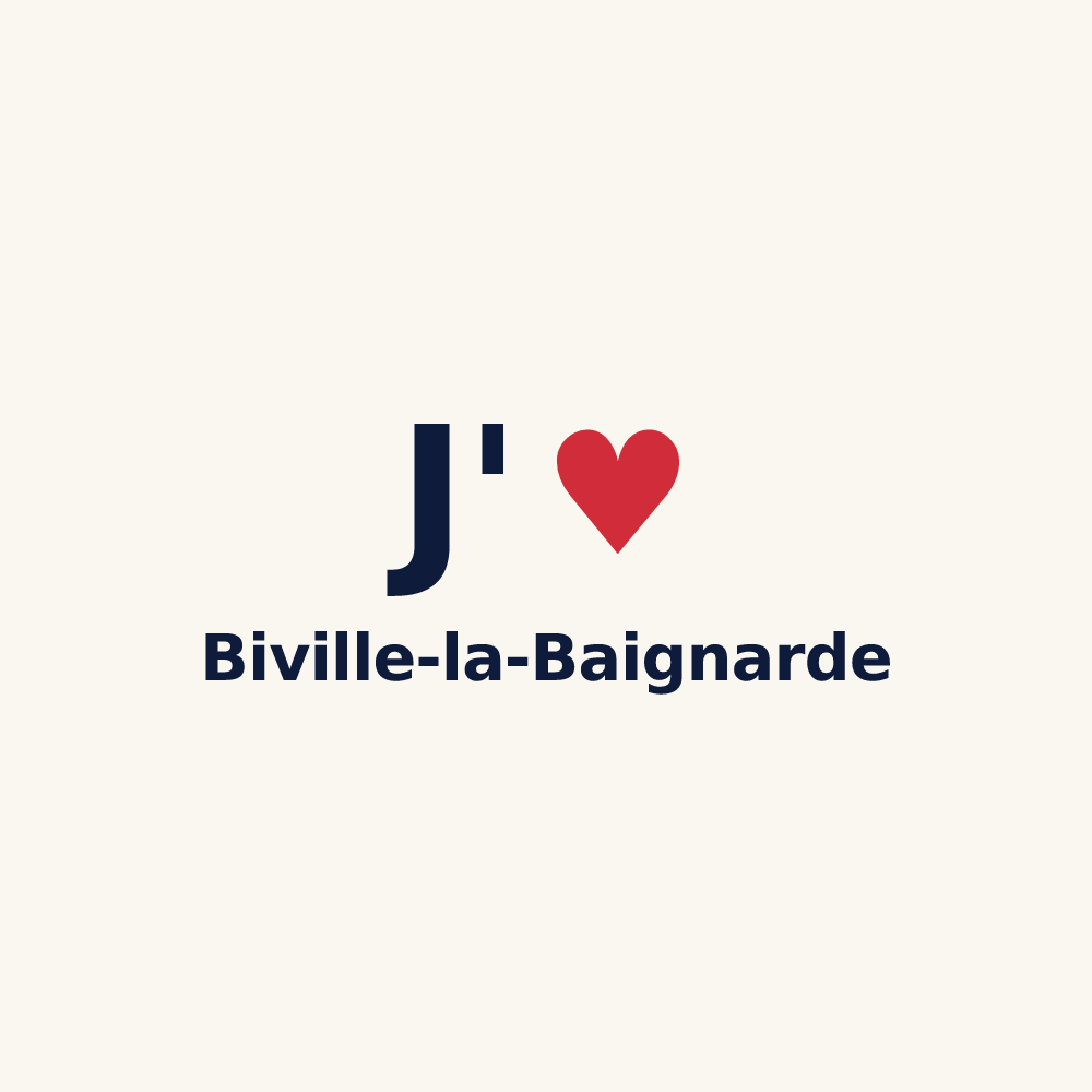 Tasse personnalisée Biville-la-Baignarde — design « J'aime Biville-la-Baignarde » imprimé sur la tasse