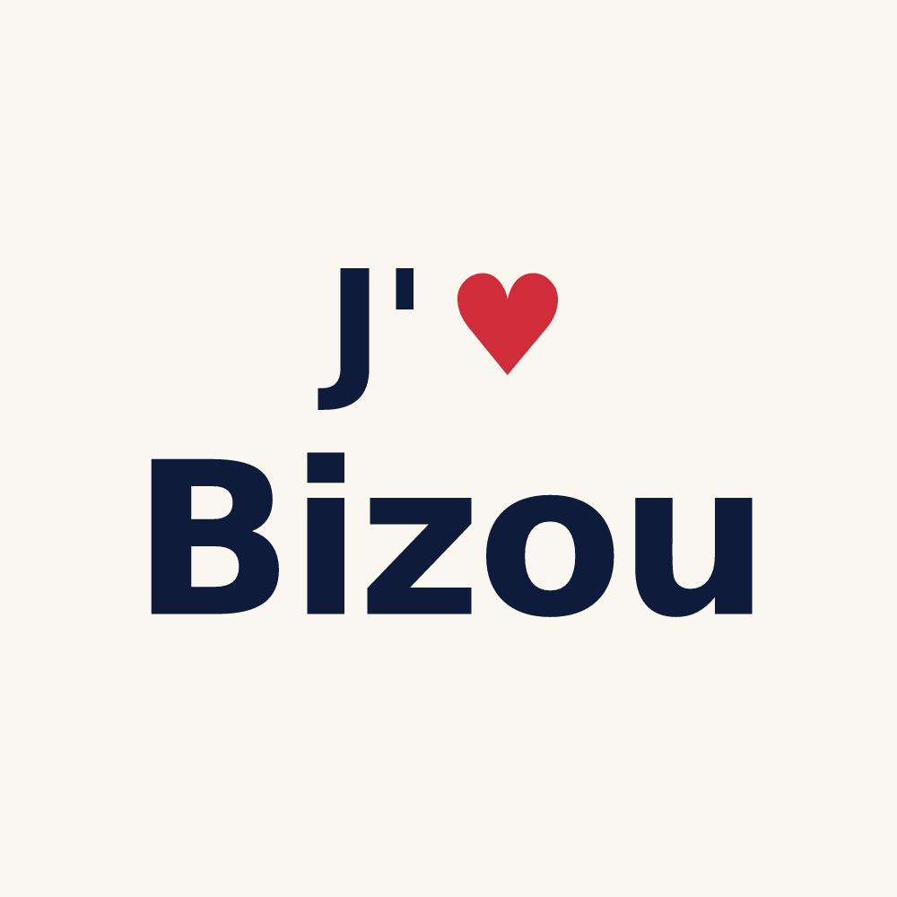 Tasse personnalisée Bizou — design J'aime Bizou