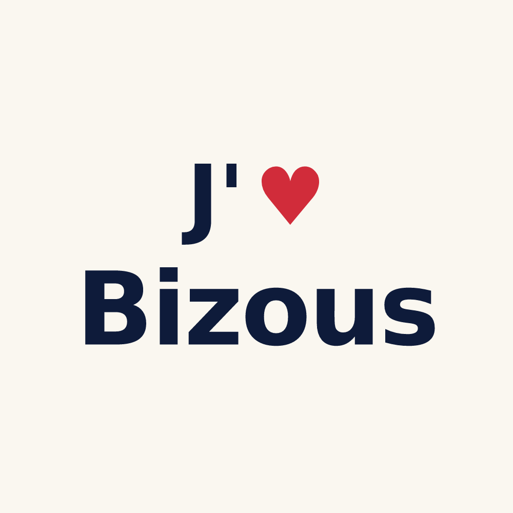 Tasse personnalisée Bizous — design J'aime Bizous